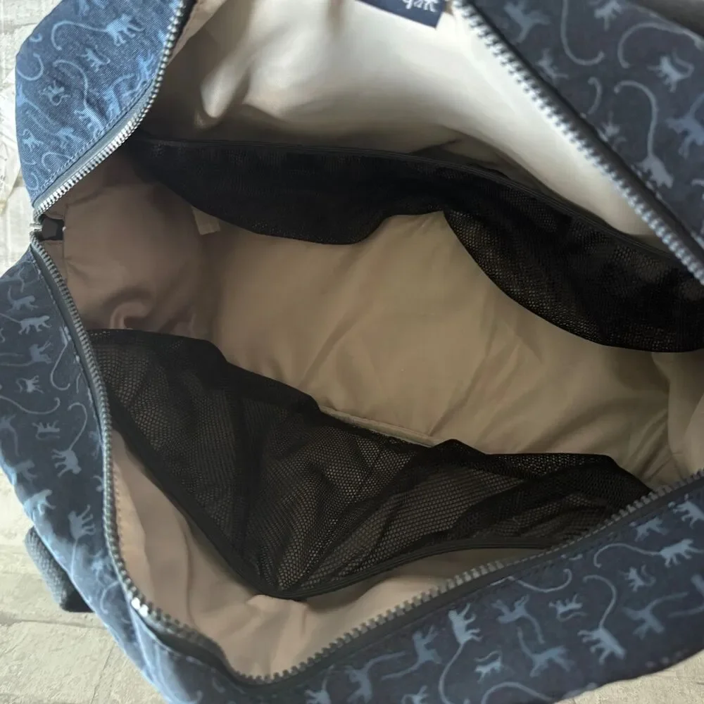 Rare Kipling Popper Diaper Bag Monkey Mania Print Nylon Utility Travel Tote